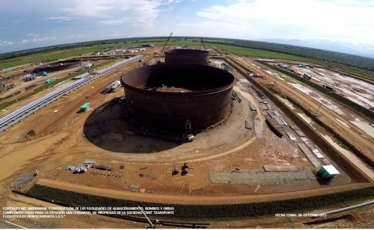 Storage tank construction at San Fernando Station